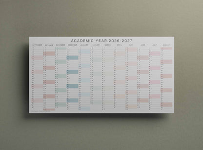 2026-2027 Academic Year Wall Planner, A3 Long Size