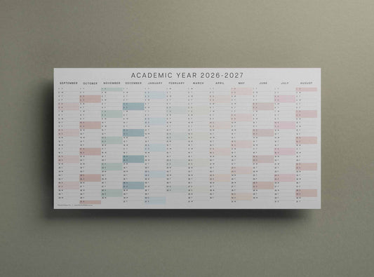 2026-2027 Academic Year Wall Planner, A3 Long Size