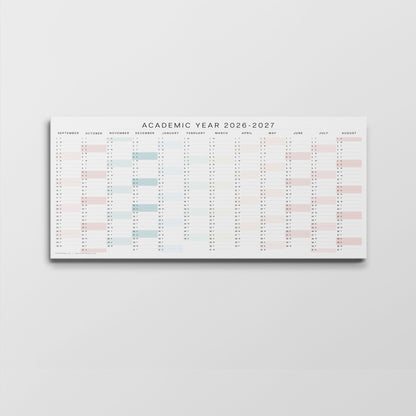 2026-2027 Academic Year Wall Planner, A3 Long Size