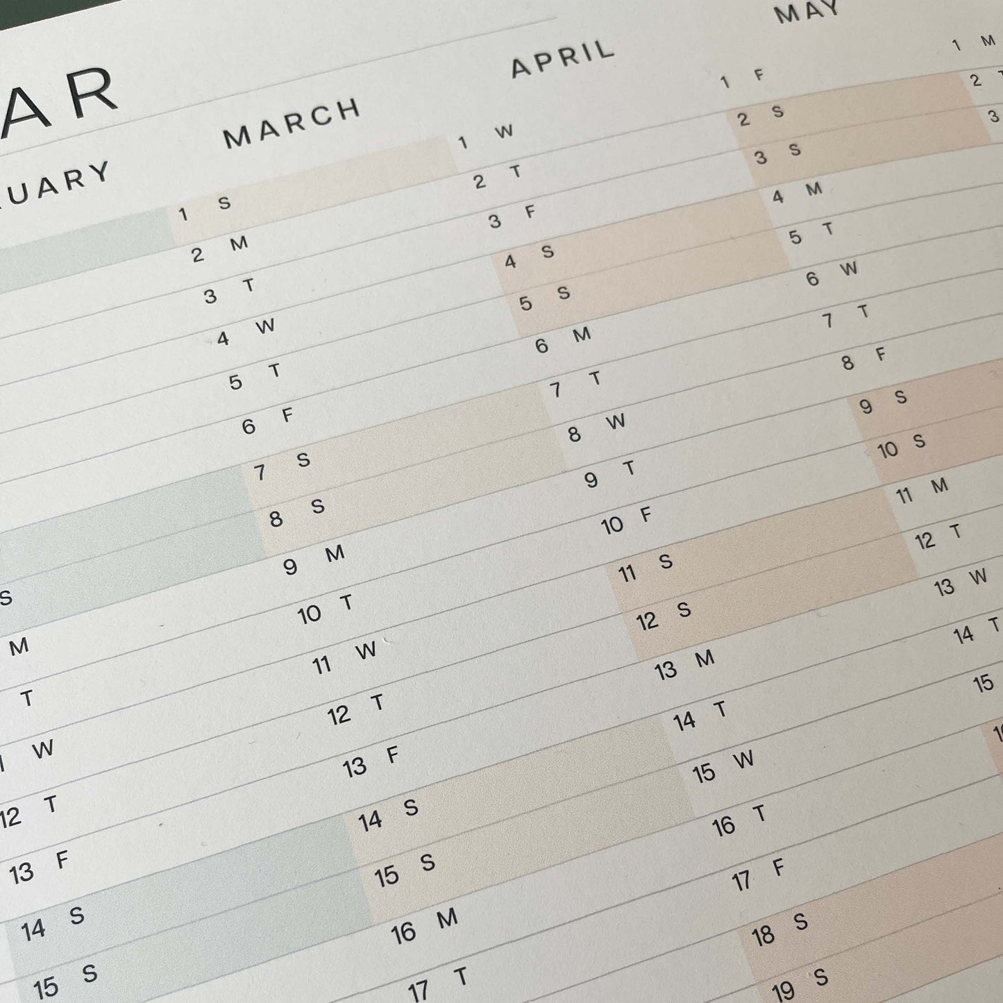2025 - 2026 Mid Year Compact Wall Planner, for Home or Office