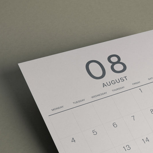 A3 Calendar Sheets, Large Numbers, Monthly Planner, Monday Start