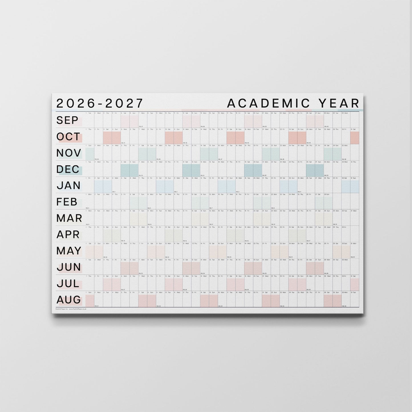 2026-2027 Academic Year Wall Planner, B2 Size