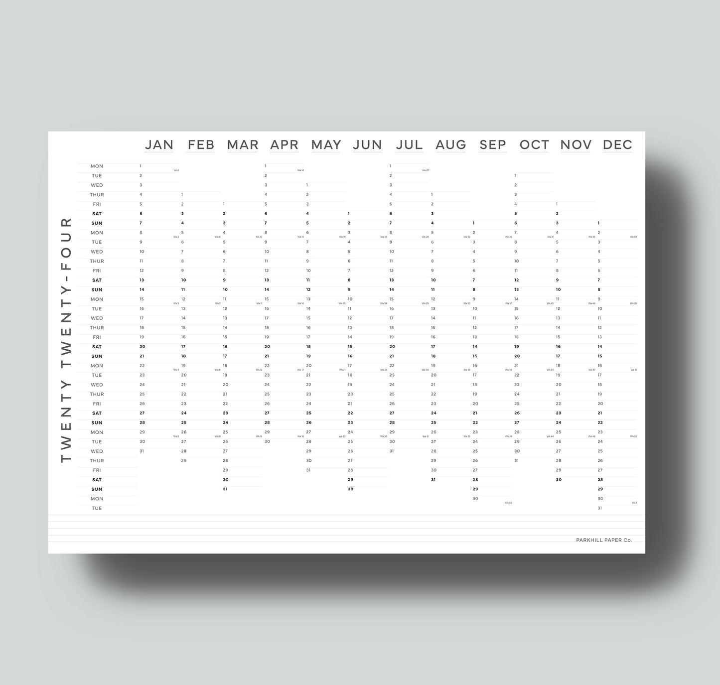 2024 Minimal Life Planner