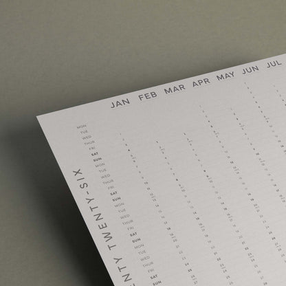 2026 Large Wall Planner, Minimalist Design