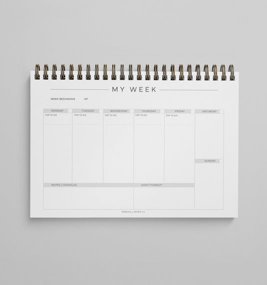 My Week, Weekly Planner Notebook