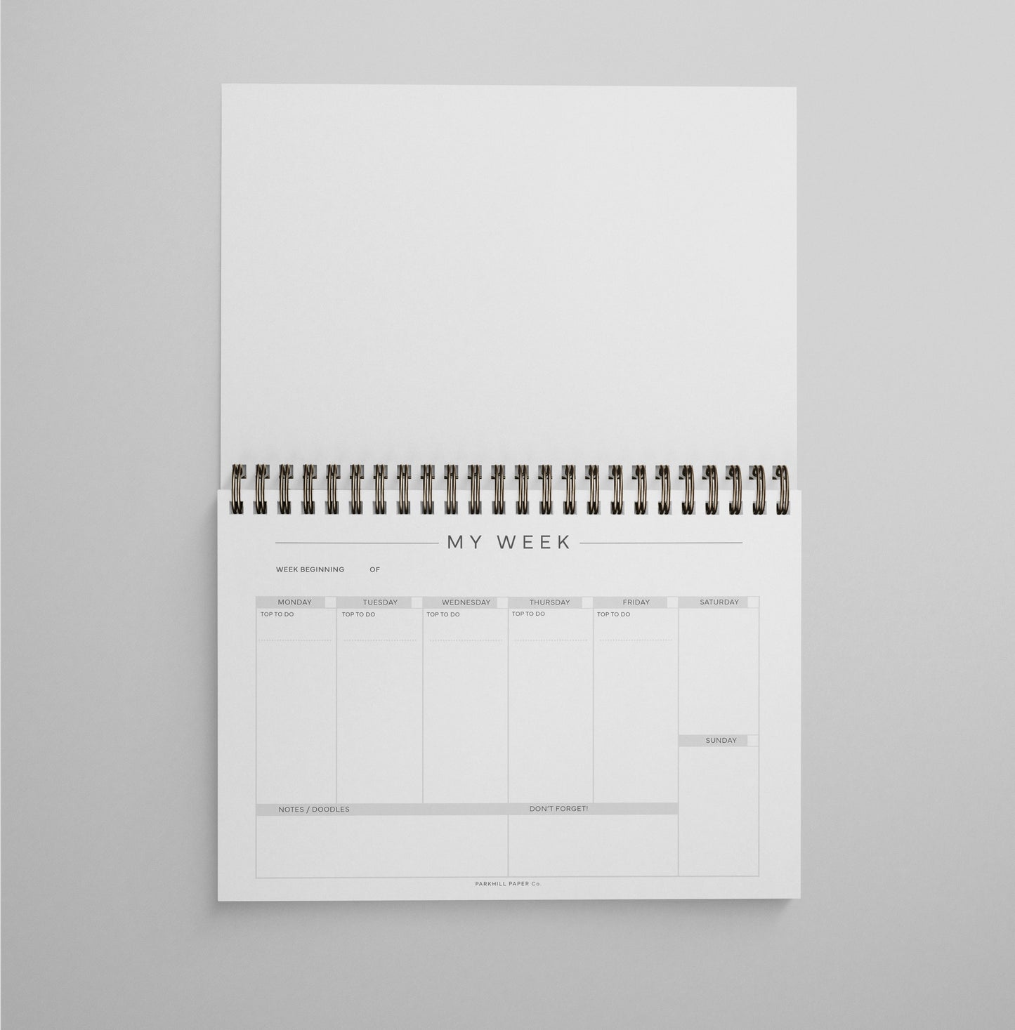 My Week, Weekly Planner Notebook