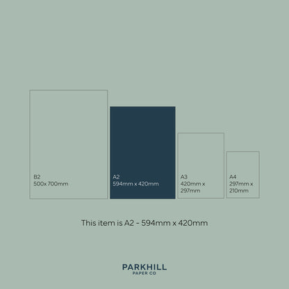 2025 - 2026 Academic Year Wall Planner, Coastal Colours A2
