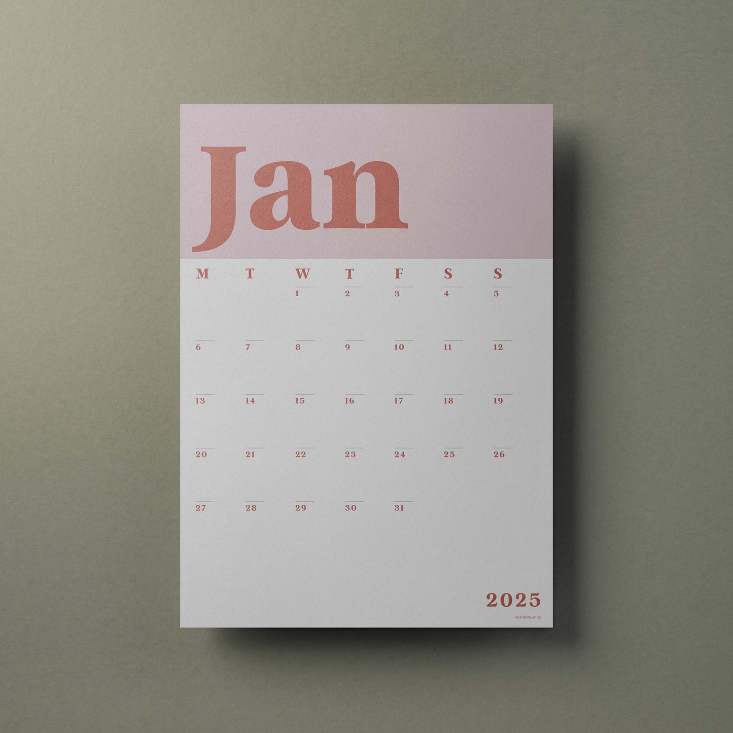 Wall Calendar Sheets, A3 Size, Pink