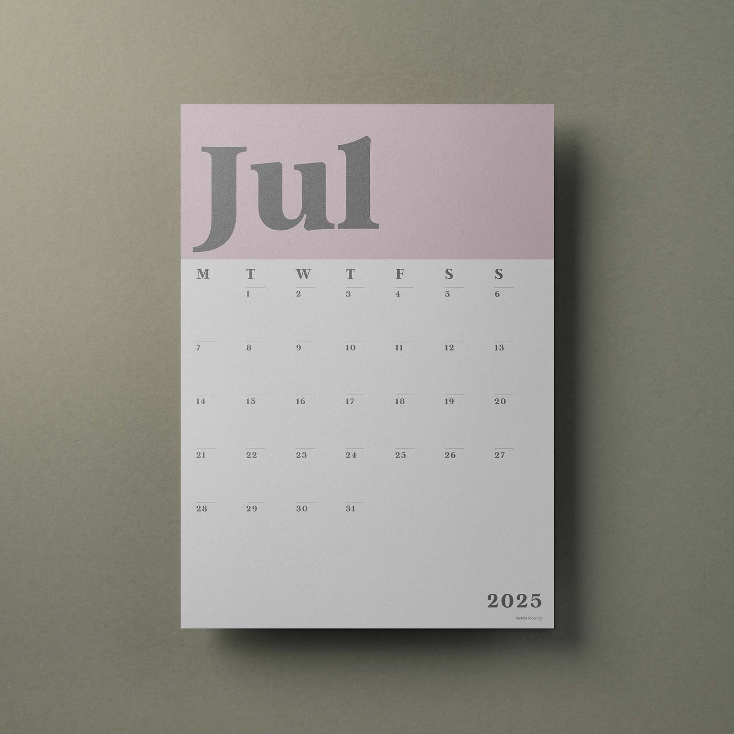 Wall Calendar Sheets, A3 Size, Pink and Grey