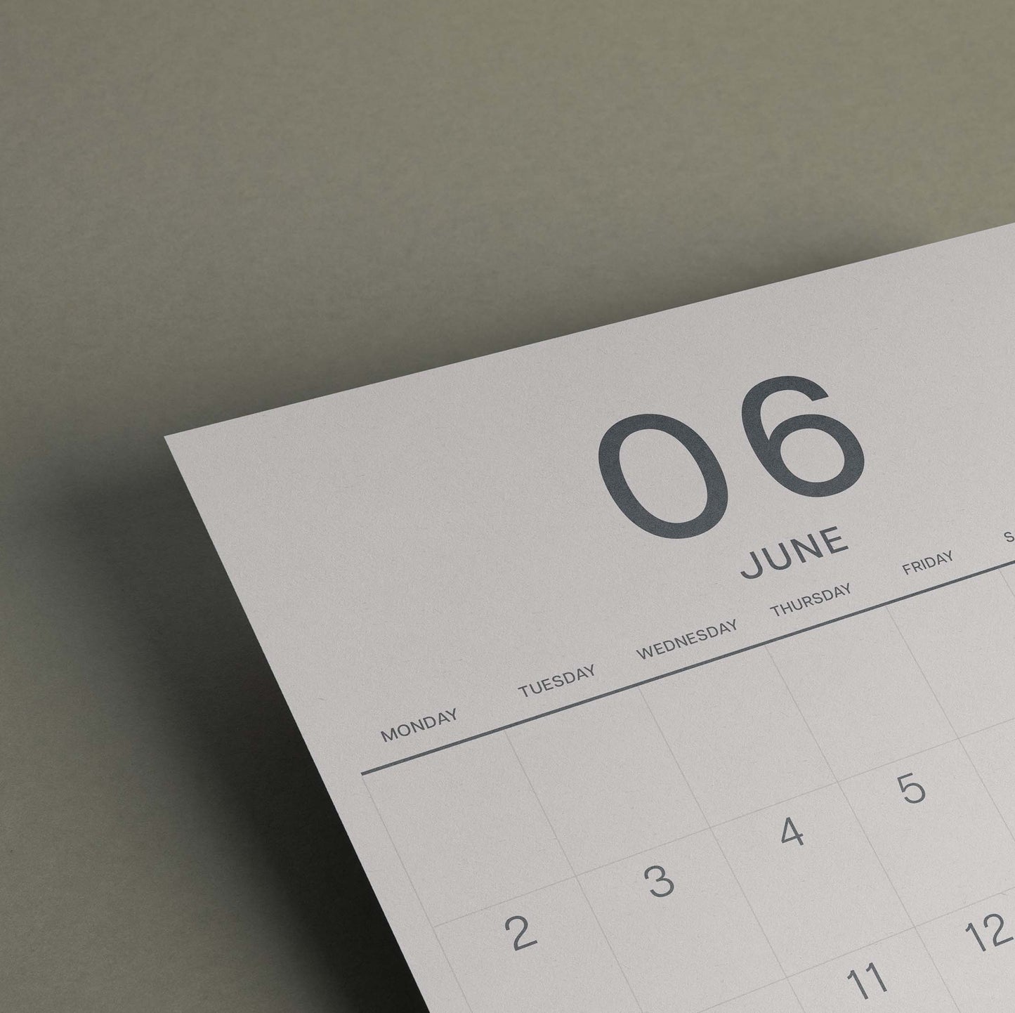 A3 Calendar Sheets, Large Numbers, Monthly Planner, Monday Start