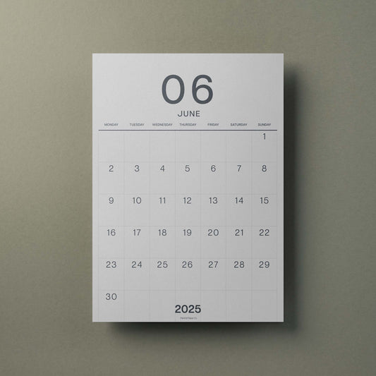A3 Calendar Sheets, Large Numbers, Monthly Planner, Monday Start