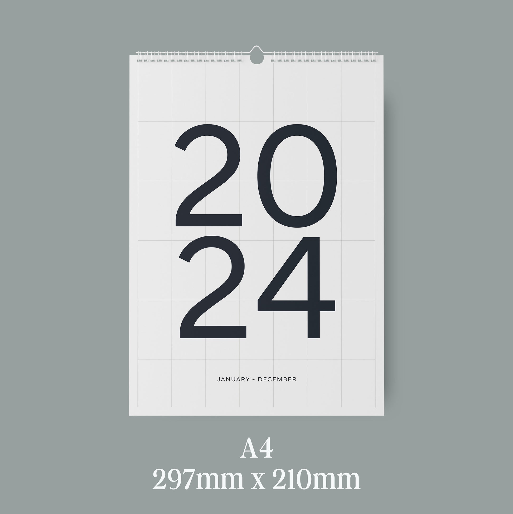2025 A4 Hanging Wall Calendar Minimal Design Parkhill Paper Co