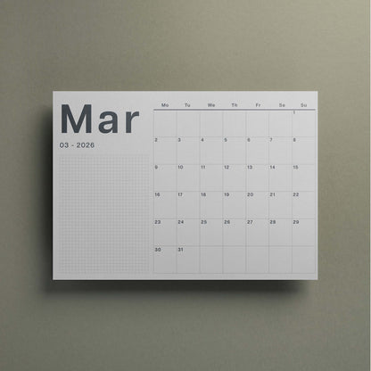 A3 Wall Calendar Sheets, Landscape