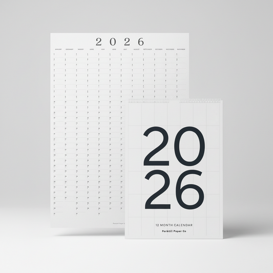 Mono Bundle: Wall Planner and Large Numbers Calendar