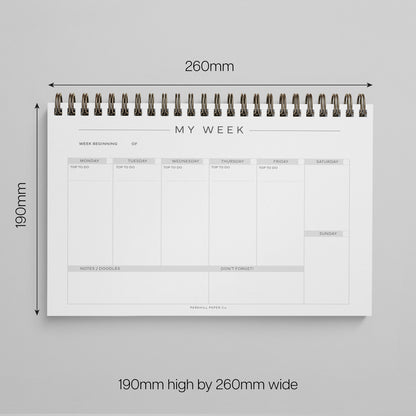 My Week, Weekly Planner Notebook
