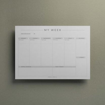 My Week - Weekly Planner Pages