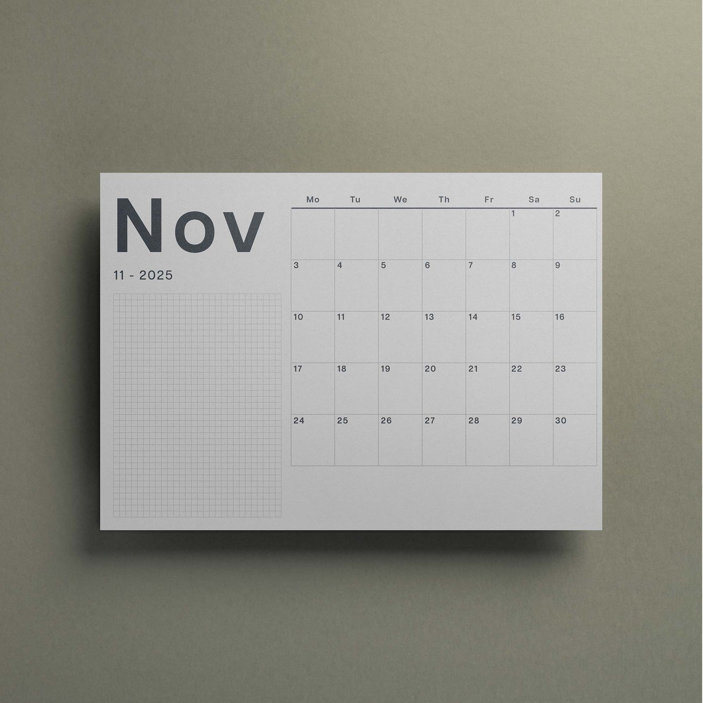 A3 Wall Calendar Sheets, Landscape