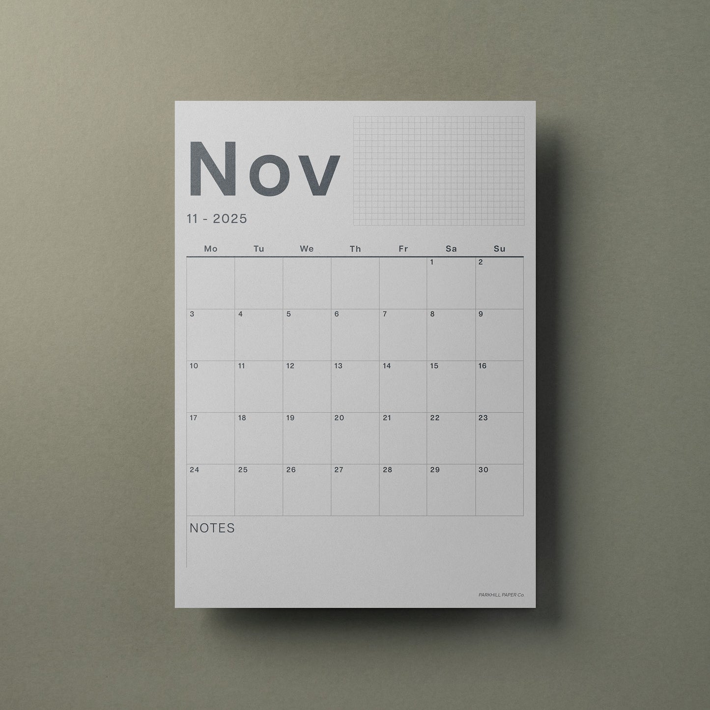 A3 Calendar Sheets – Original Minimal Design, Bold Black & White, 2025-2026