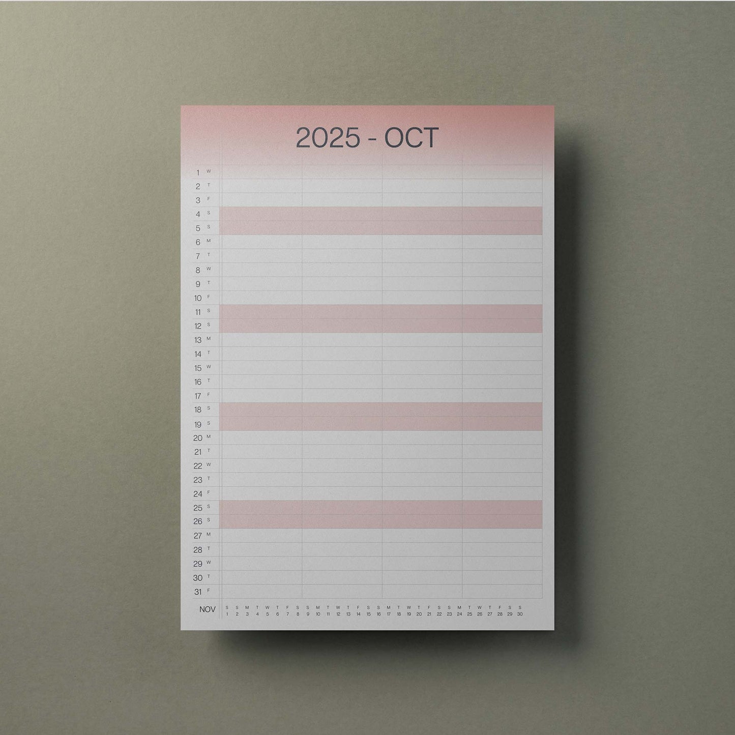 Wall Calendar Sheets, A3 Size Family Planner, 2025 Calendar