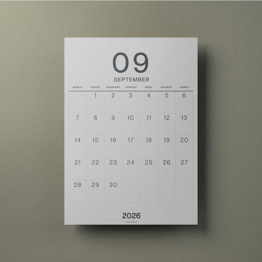 A3 Calendar Sheets, Large Numbers, Monthly Planner, Monday Start