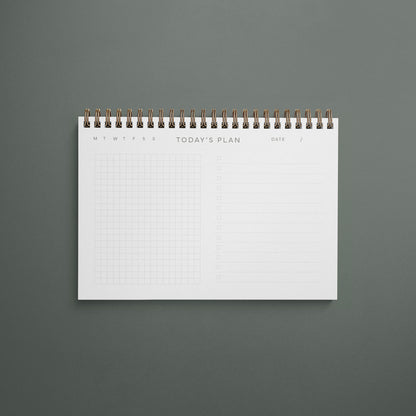 Today's Plan A5 Notebook, Mocha Colour Cover, daily planner notebook