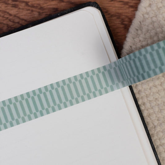 Teal Rounded Checkerboard Washi Tape | Blue Green Paper Tape