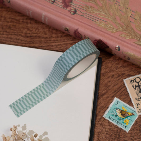 Teal Rounded Checkerboard Washi Tape | Blue Green Paper Tape
